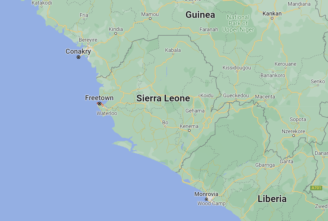Around 13 Armed Pirates Board a Fishing Vessel Transiting Off the Coast of Freetown, Sierra Leone, Gulf of Guinea - 25 July 2023