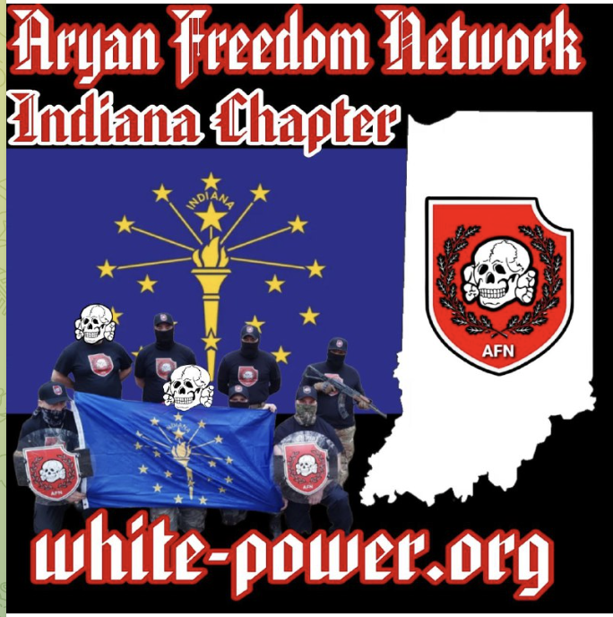 (Right Wing Extremism/Poster) Aryan Freedom Network (AFN) Anticipated Expansion with "Indiana Chapter" in the United States - 25 July 2023