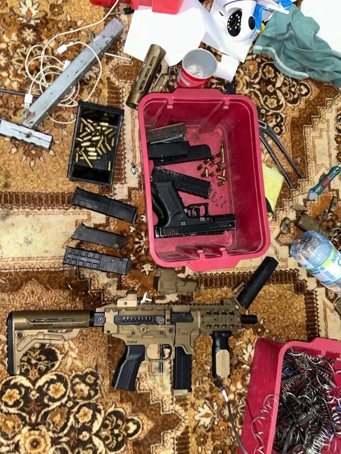 Security Forces Dismantle a Suspected Hamas-Linked Clandestine Armory with Several 3D-Printed Firearm Components, Beit Awwa, West Bank - 16 August 2023