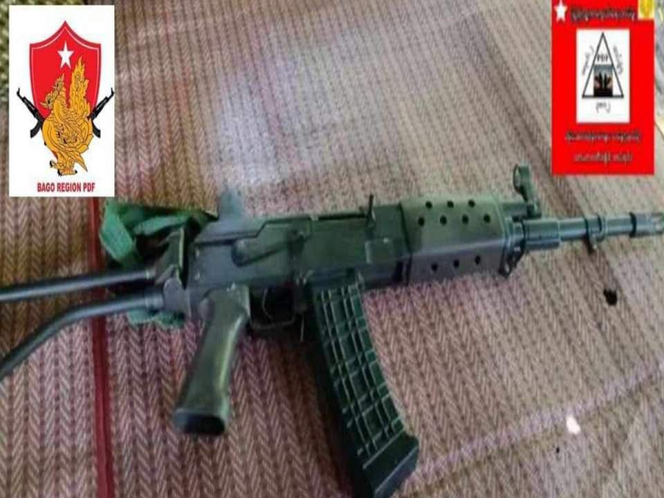 People's Defense Forces (PDF) Killed Military Council Captain Tin Myo Aung, in Okpho, Bago Region, Myanmar - 31 August 2023