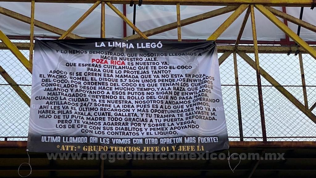 Dismembered Body Discovered on a Highway, as well as Narco Messages Signed by 'Los Tercios, in Poza Rica, Veracruz, Mexico 17 August 2023