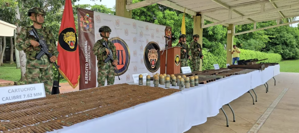 Security Forces Capture a Clandestine Depot of Arms and Ammunition Belonging to 'Las Autodefensas Gaitanistas de Colombia (AGC)', Tierralta, Córdoba, Colombia - 02 August 2023