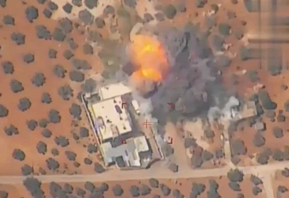 Russian and Syrian Aviation Conducts Strikes on Hayy'at Tahrir al-Sham (HTS) Command Post in Idlib, Idlib Governorate, Syria - 07 August 2023