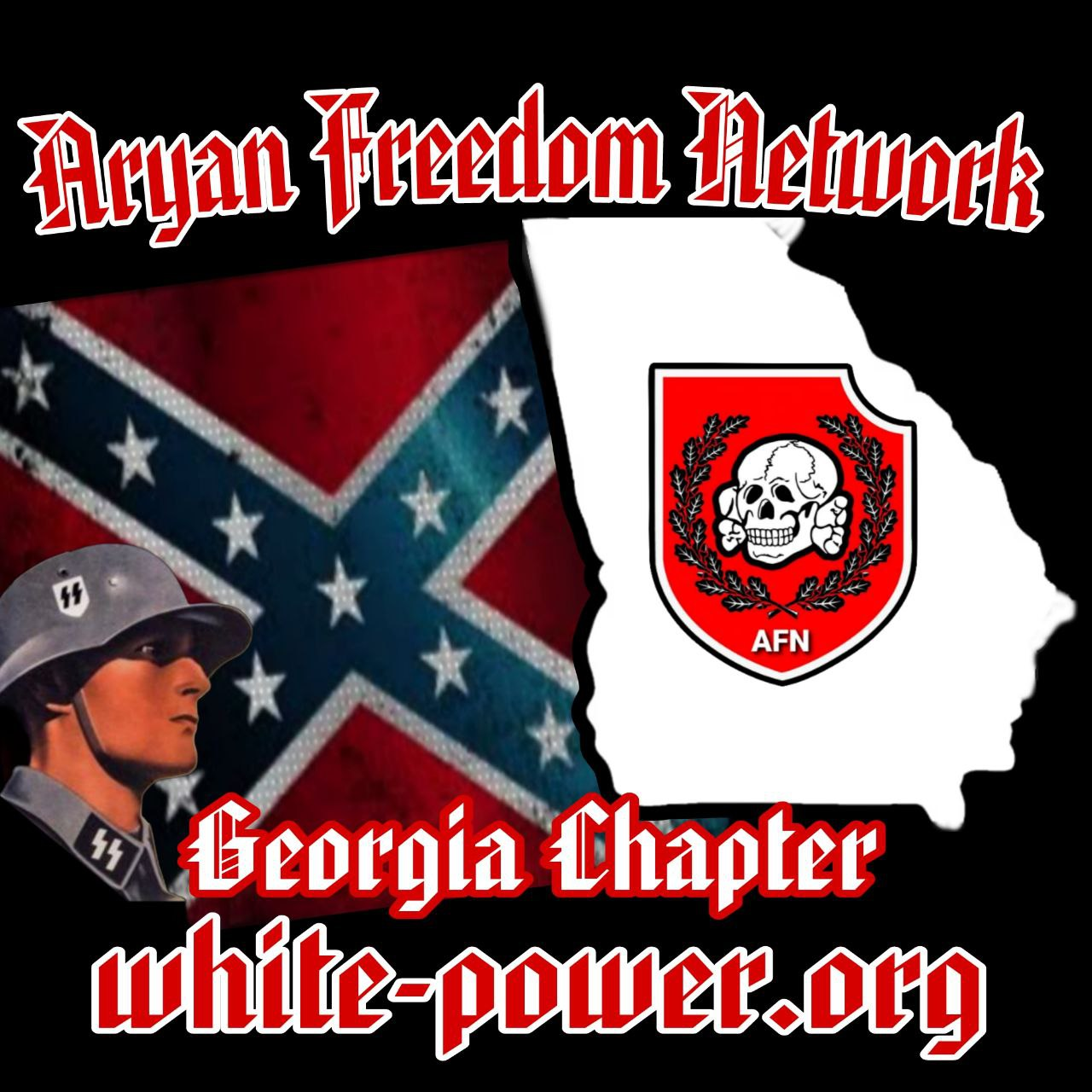 (Right Wing Extremism/Poster) Aryan Freedom Network (AFN) Anticipated Expansion with "Georgia Chapter" Poster, United States - 13 August 2023