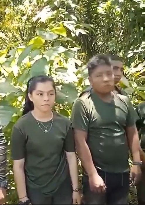 Suspected 'Estructura 28' Dissidents of the Revolutionary Armed Forces of Colombia (FARC) Release Footage of Young Abducted Elements of the National Liberation Army (ELN), Arauca, Colombia - 04 September 2023