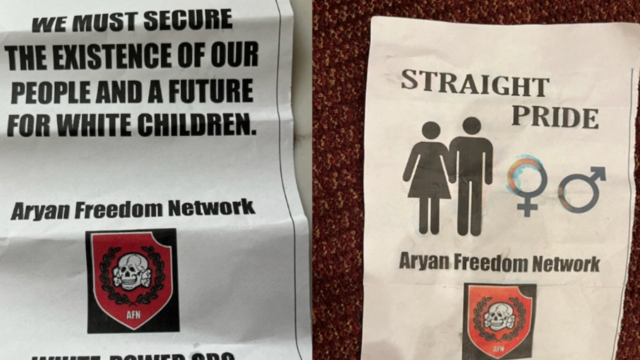 (Flyers/Right Wing Extremism) Aryan Freedom Network (AFN) White Supremacist and Homophobic Flyers Found in Cincinnati, Ohio, United States - 18 September 2023