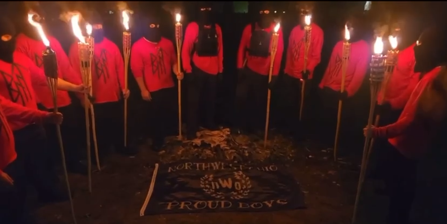 (Video) Proud Boys (Northwest Ohio Chapter) Burns PB Flag and Pledges Allegiance to Blood Tribe (BT) in Ohio, United States - 13 August 2023