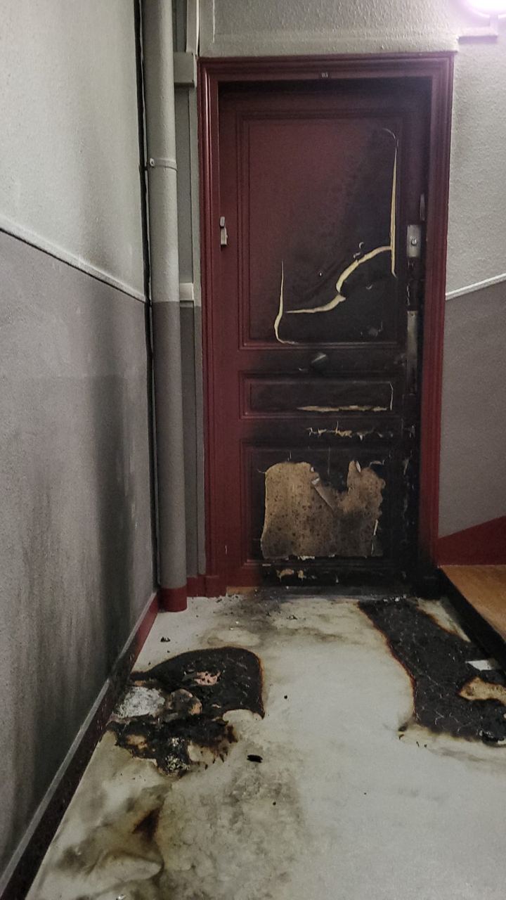 Unknown Anti-Semite Individuals Set on Fire the Front Door of an Elderly Jewish Couple, Paris, France - 22 October 2023