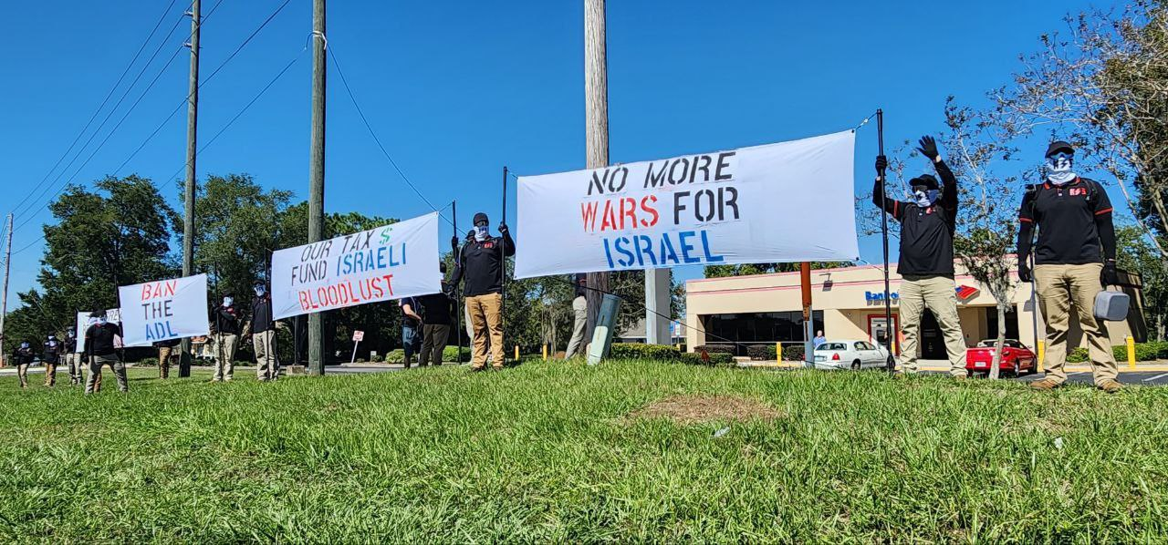 TRAC Incident Report: NatSoc Florida (NSF) Protests United States' Role in the Middle Eastern Conflicts in Lady Lake, Florida, United States - 21 October 2023
