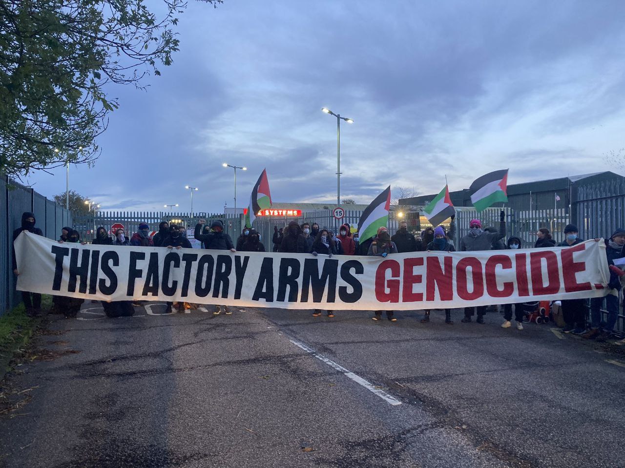 Activists of 'Workers For A Free Palestine' Blockade BAE Systems Factory in Rochester, United Kingdom - 10 November 2023