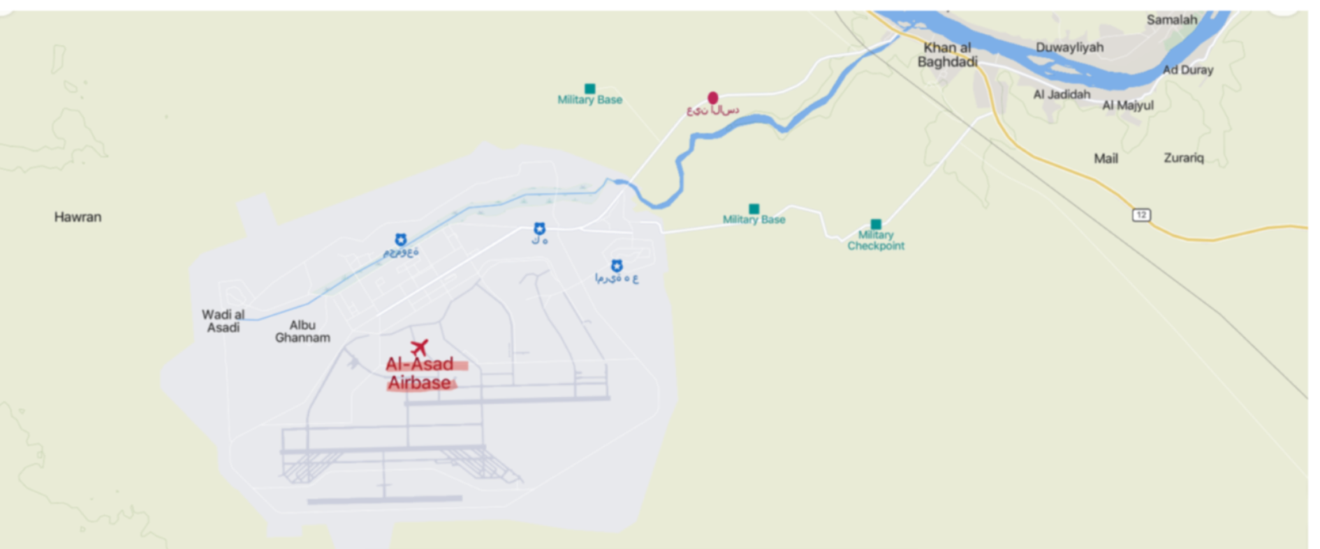 TRAC Incident Report: Suspected Islamic Resistance in Iraq (and Syria) (IRI) Rocket Strike on the Ain al-Assad Base, Al Anbar Governorate, Iraq – 20 December 2023