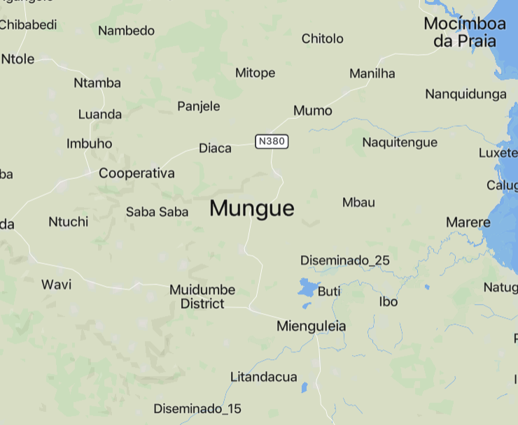 Mungue (N380), Macomia, Cabo Delgado, Mozambique