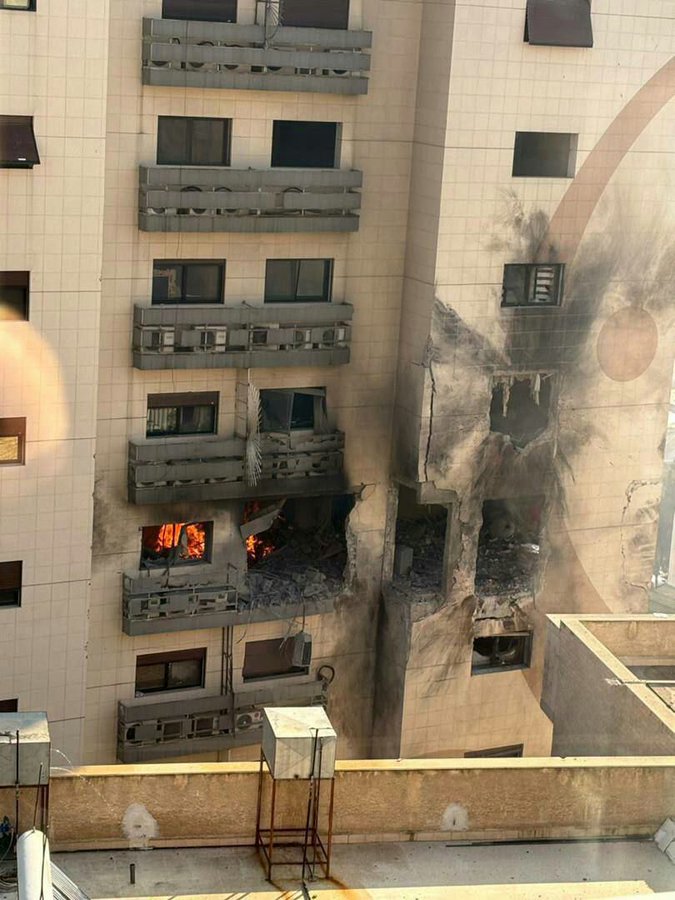 Suspected Israeli Air Strike Targets an Apartment in the Kfar Sousa Area of the City, Leading to Alleged Iranian Casualties, Damascus, Syria - 21 February 2024