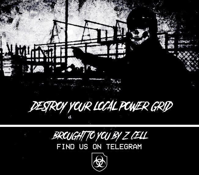 Eco-Fascist Insiders Circulate a Propaganda Poster, Encouraging Their Followers to Sabotage 'Your Local Substation', United States - 21 February 2024