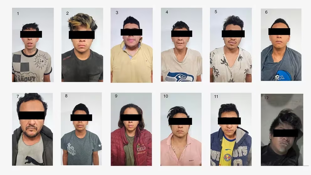 (Photos) Twelve Members of New Generation Jalisco Cartel (CJNG) Arrested With 600 Doses of Methamphetamine and Several Firearms, Zacatecas, Zacatecas, Mexico - 1 March 2024