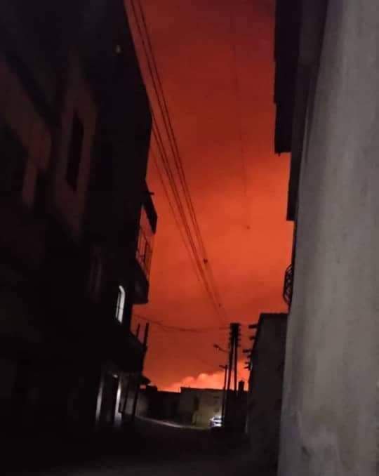 Israeli Air Strikes Target Several Locations in the Countryside Yabroud Area of Damascus Province, Syria - 19 March 2024