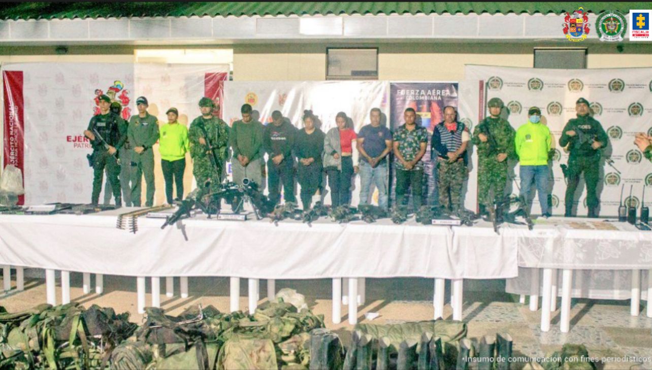 Eight Dissidents of the FARC, Arms, Grenades, Tolima, Colombia