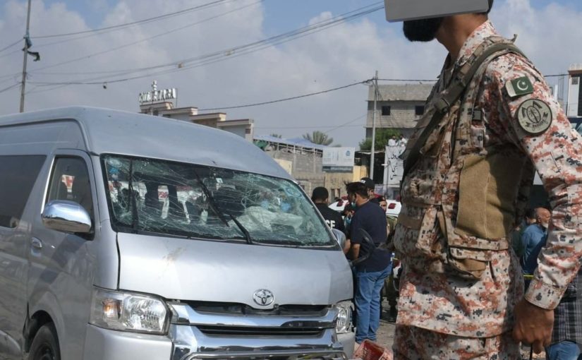 Japanese Nationals Targeted in Suspected Baloch Liberation Army (BLA)-Linked Suicide Bombing Attack, Landhi, Karachi, Sindh Province, Pakistan - 19 April 2024