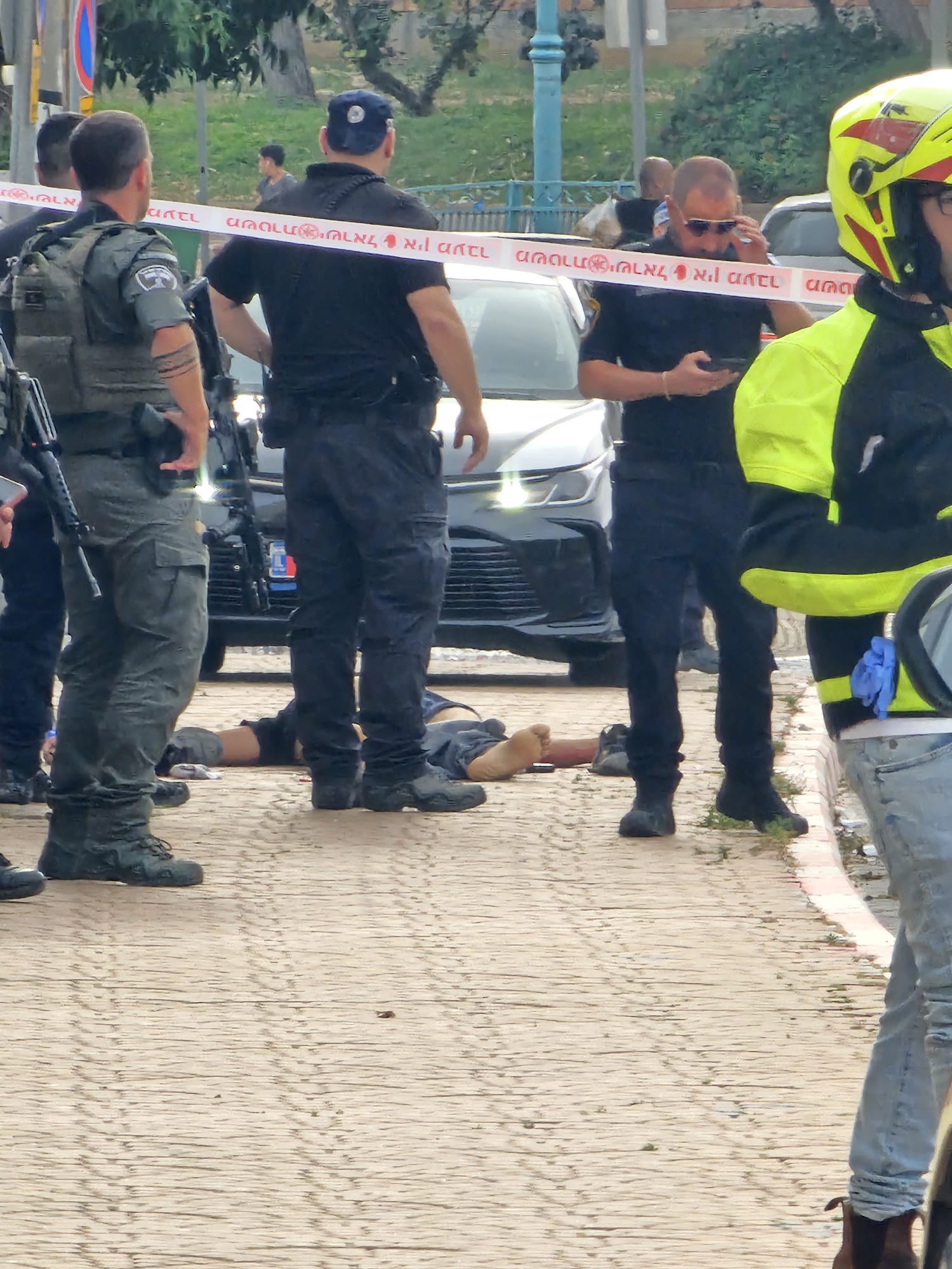 Alleged Palestinian Shot and Killed by the Security Forces After Carring out a Knife Attack on an 18-Year-Old Israeli Girl, Ramla, Central District, Israel - 26 April 2024