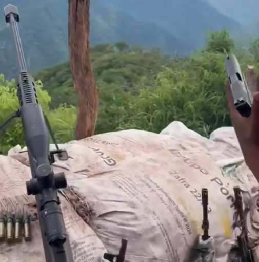 (Video) Members of Los Reyes Group (Carteles Unidos) Observe The Territory Against the Advance of the Jalisco New Generation Cartel (CJNG), Michoacán, Mexico - 15 April 2024