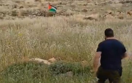 Israeli Man Injured in the Detonation of a Booby-Trapped Palestinian Flag, Kohav HaShahar, Palestinian Territories, West Bank - 22 April 2024