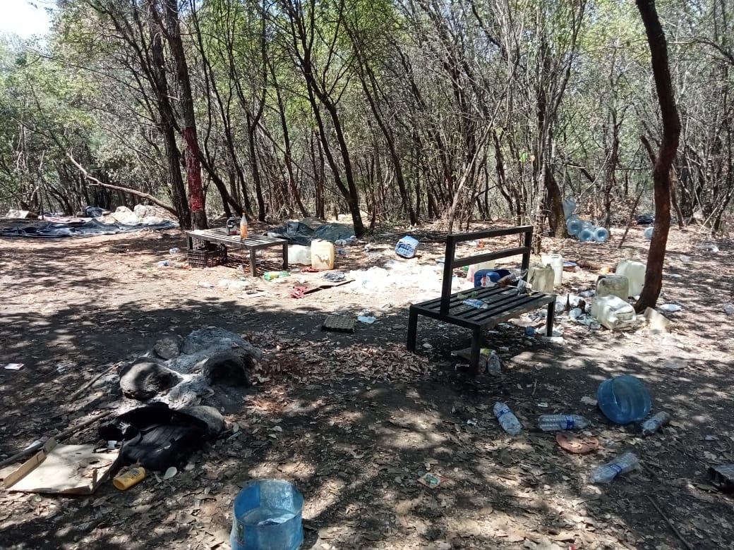 (Photos) Security Forces Bust Jalisco New Generation Cartel (CJNG) Camp and Seize Stolen Trucks, Zinapécuaro, Michoacán, Mexico - 22 April 2024