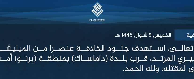 TRAC Incident Report: Islamic State West Africa (ISWA/Wilayat Gharb Afriqiyah) Militants Led an Armed Assault on Militia Forces in Damasak, Borno State, Nigeria - 18 April 2024