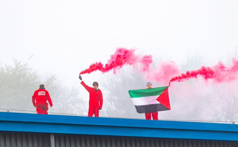 Activists of the 'Palestine Acion' Movement Vandalize an Israel-Linked Elbit System's Drone Factory in Leicester, United Kingdom - 08 May 2024