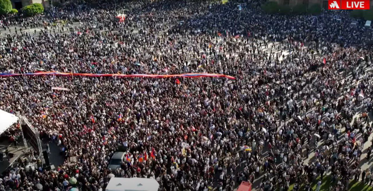 88 People Arrested During Mass Protests Over the Government's Territorial Concessions to Azerbaijan, Yeravan, Armenia - 10 May 2024