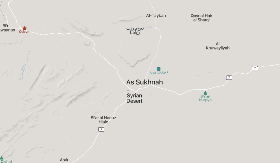 TRAC Incident Report: Suspected Islamic State (IS) Armed Assault & Ambush Target Liwa al-Quds Members, in as-Sukhnah (M7 Highway), Homs Governorate, Syria- 16 May 2024
