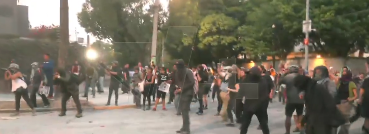 (Photos & Video) Pro-Palestine Rioters Confront the Police Outside the Israeli Embassy in Mexico City, Mexico - 28 May 2024