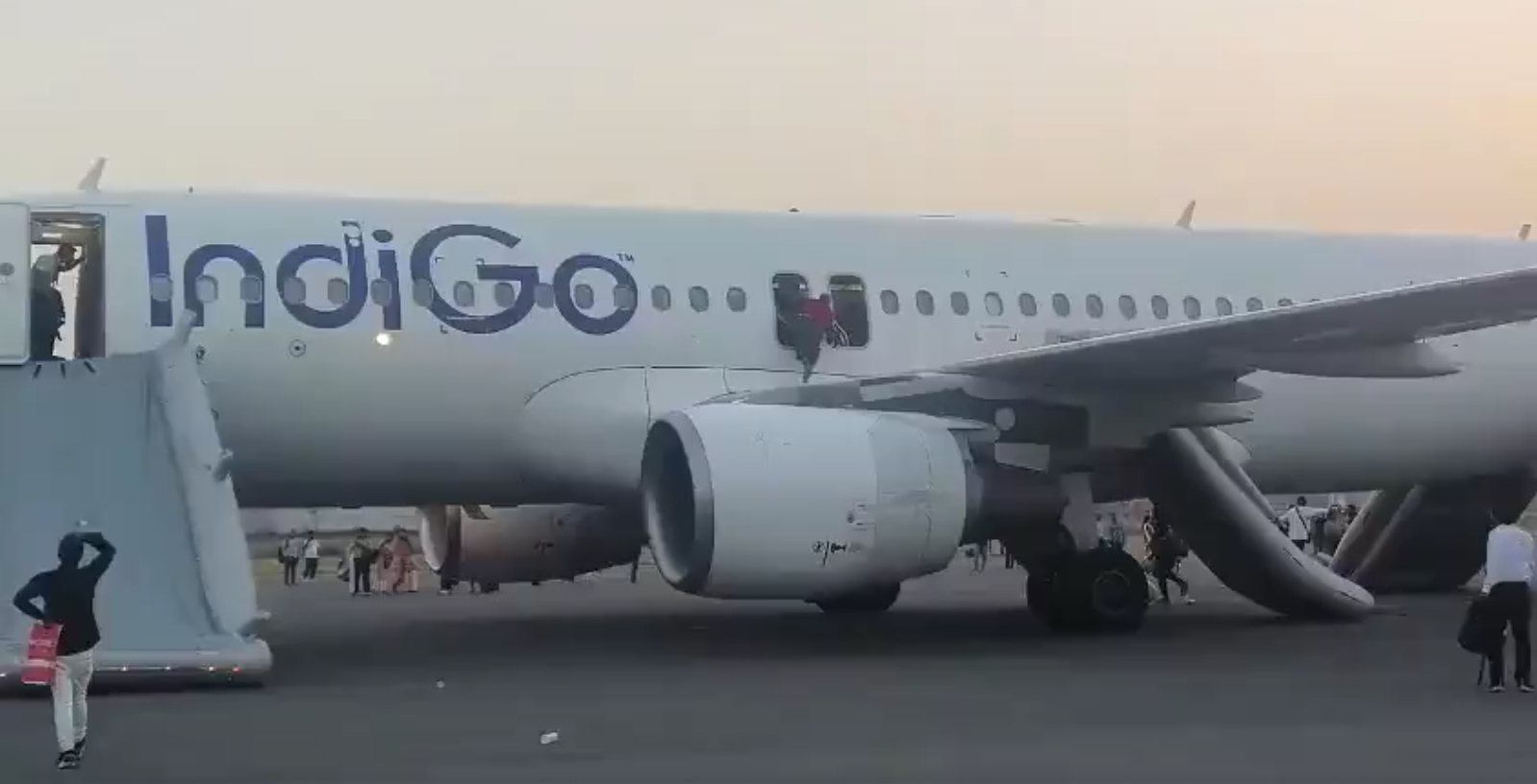 Bomb Threat Leads the Authorities to Evacuate an Indigo Flight Before Take Off, Delhi, India - 28 May 2024