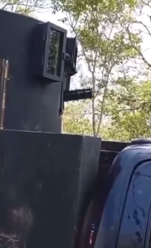 (Video) Jalisco New Generation Cartel (CJNG) Circulates a Propaganda Video, Featuring a CJNG Armored Vehicle (Monstruo) Fitted With a Machine Gun, Michoacán, Mexico - 02 June 2024