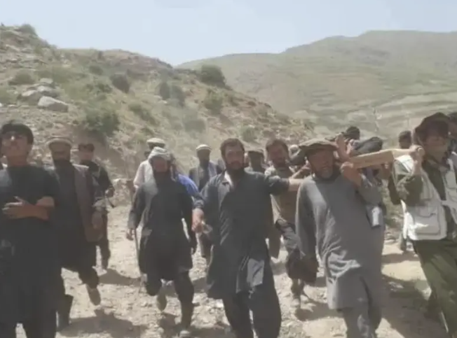 Clashes Erupt Between Residents and Taliban (IEA) Militants Over Poppy Eradication Disputes, Khash District, Badakhshan, Afghanistan - 26 June 2024