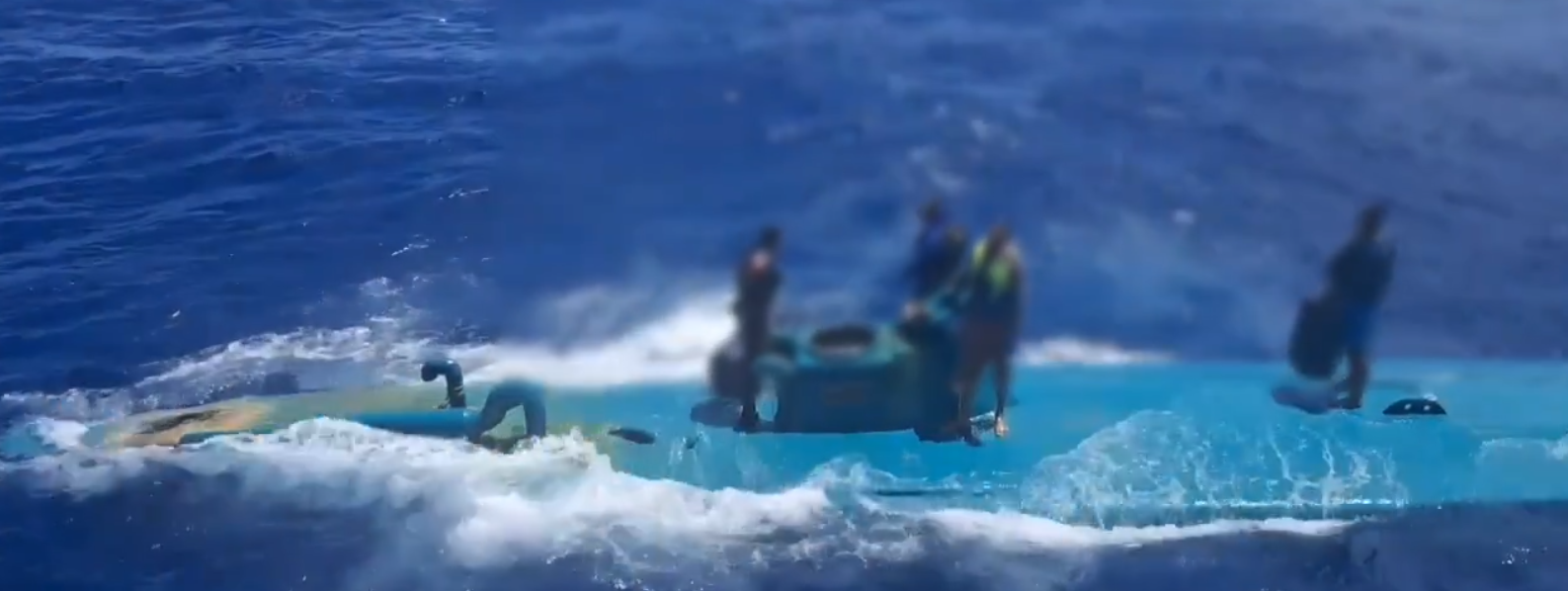 (Video) Authorities Intercept a Narco Semi-Submersible Loaded with 900Kg of Cocaine and Arrest the Four Colombian Crew Members, Canary Islands, Spain - 25 June 2024