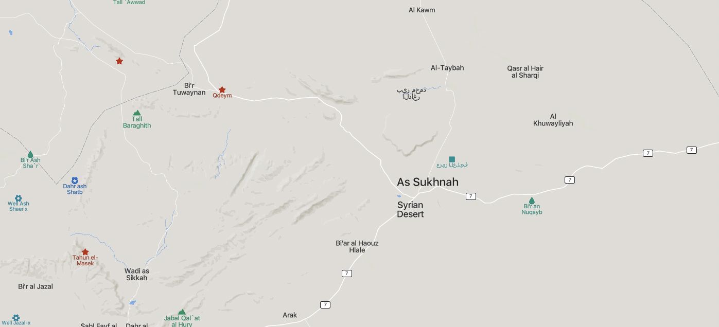 TRAC Incident Report: Suspected Islamic State (IS) Armed Assault Target Liwa Zainebiyoun Military Positions in the Syrian Desert (Badiya), as-Sukhnah, Homs Governorate, Syria - 28 June 2024