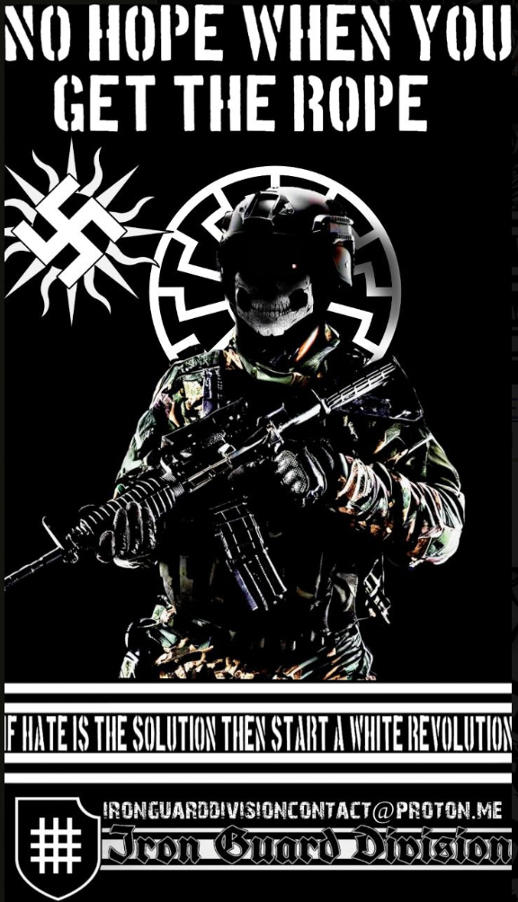 (Posters / Right Wing Extremism) Eco-Fascists Shared Stochastic Recruitment Poster for the 'Iron Guard Division' - 11 June 2024