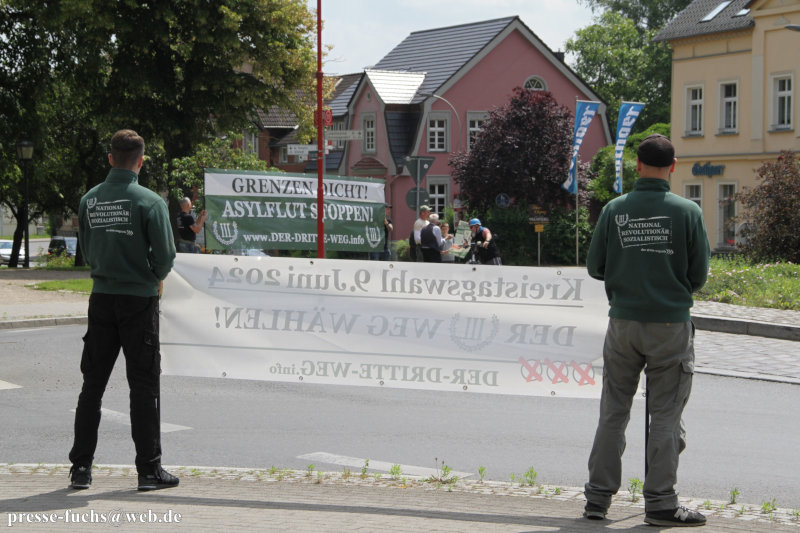(Photos) The Third Path (Der Dritte Weg) Members Held Two Rallies, in Schwedt & Angermünde, Uckermark District, Berlin-Brandenburg, Germany - 8 June 2024