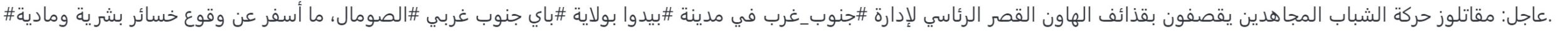 (Claim) al-Shabaab Targeted the Presidential Palace of Southwest District in Baidoa City, Bay, Southwestern Somalia - 1 July 2024