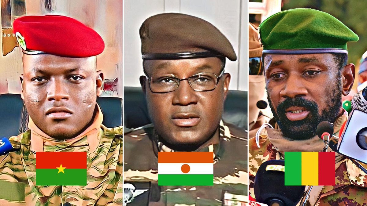 (Chatter) The Military Leaders of Niger, Mali and Burkina Faso Signed a New Agreement to Strengthen the Alliance of Sahel States (AES), in Niamey, Niger - 7 July 2024