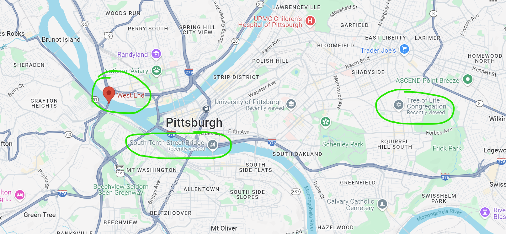 Banners with Nazi Symbols and messages Discovered on Two Bridges in Pittsburgh, Pennsylvania, United States - 28 September 2024