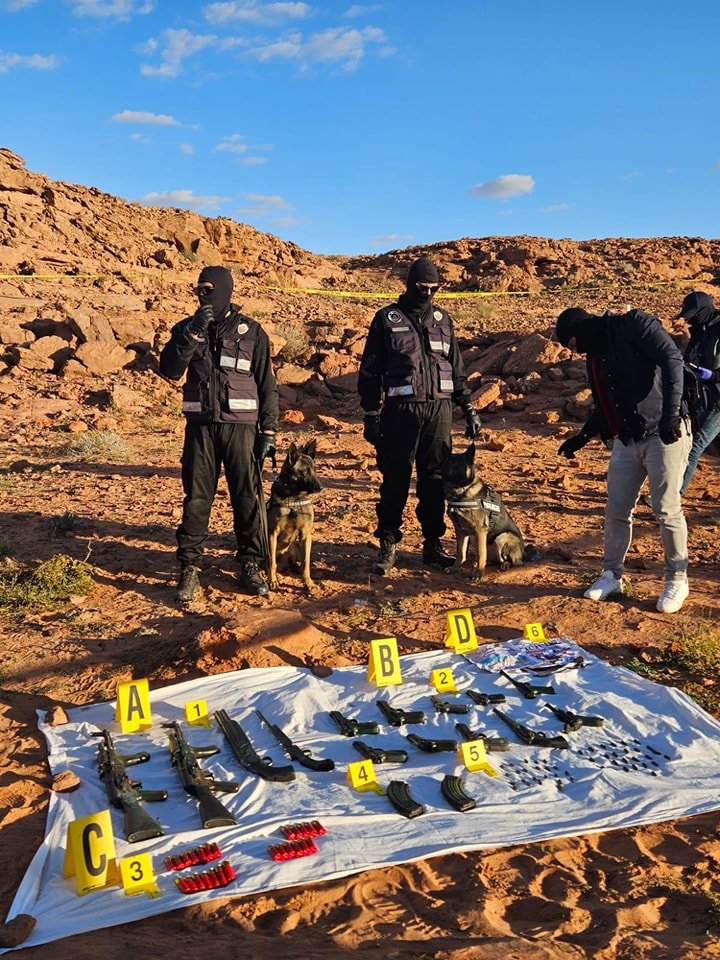 (Photos & Video) Moroccan Authorities Seize an Arsenal of War Weapons as part of the 19 February 2025 anti-Islamic State (IS) Operation, Errachidia Province, Morocco - 19 February 2025