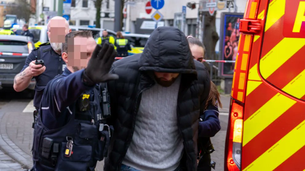 Mass Shooting Results in at Least Four People Injured Outside the Court in Bielefeld, North Rhine-Westphalia, Germany - 26 February 2025