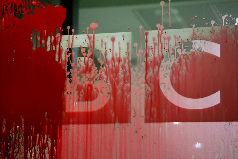 TRAC Incident Report: Palestine Action Anarchist Vandalize BBC Headquarters in London Over Alleged Bias, London, United Kingdom - 17 February 2025