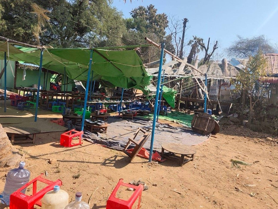 Myanmar The Military Council Drops Two 500-Pound Bombs on a Wedding Killing 20 in Myaing Township, Magway region, Myanmar - 27 February 2025