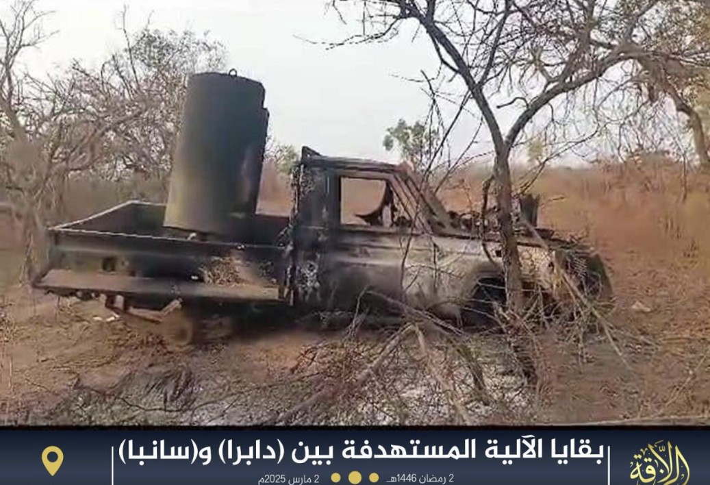 Jama’a Nusrat ul-Islam wa al-Muslimin (JNIM) Militants Target a Vehicle of the Burkinabe Army with an Improvised Explosive Device (IED) Between Banga and Damba, Near Dédougou, Mouhoun Province, Burkina Faso – 02 March 2025