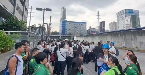 Office of Vice President (OVP) Sara Duterte Evacuated Due to a Bomb Threat, Mandaluyong City, Metro Manila, Philippines - 24 March 2025
