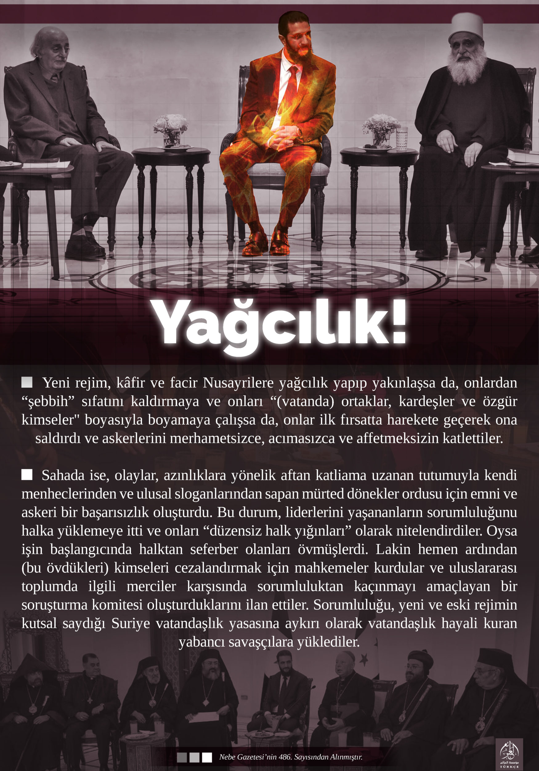 (Poster) al-Azaim Media Turkey (Unofficial Islamic State Khurasan/ISK): ‘Yağcılık!’ – 18 March 2025