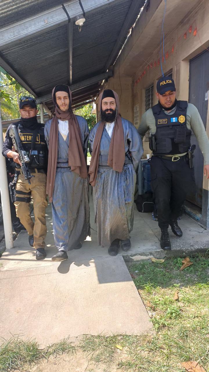 Lev Tahor Top Leaders Avrohom Dinkel, Chaim Malka, and Moshe Yuda Leib Alter, Arrested After Illegally Crossing the Guatemala-Belize Border, Belize - 24 February 2025