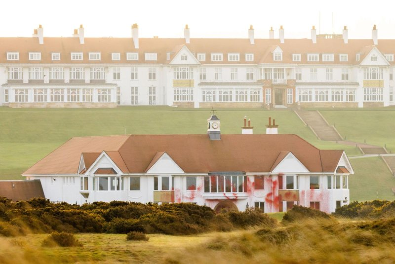 Pro-Palestine Activists of the 'Palestine Action' Group Vandalize President Trump's Golf Course in Turnberry, South Ayrshire, Scotland, United Kingdom - 09 March 2025